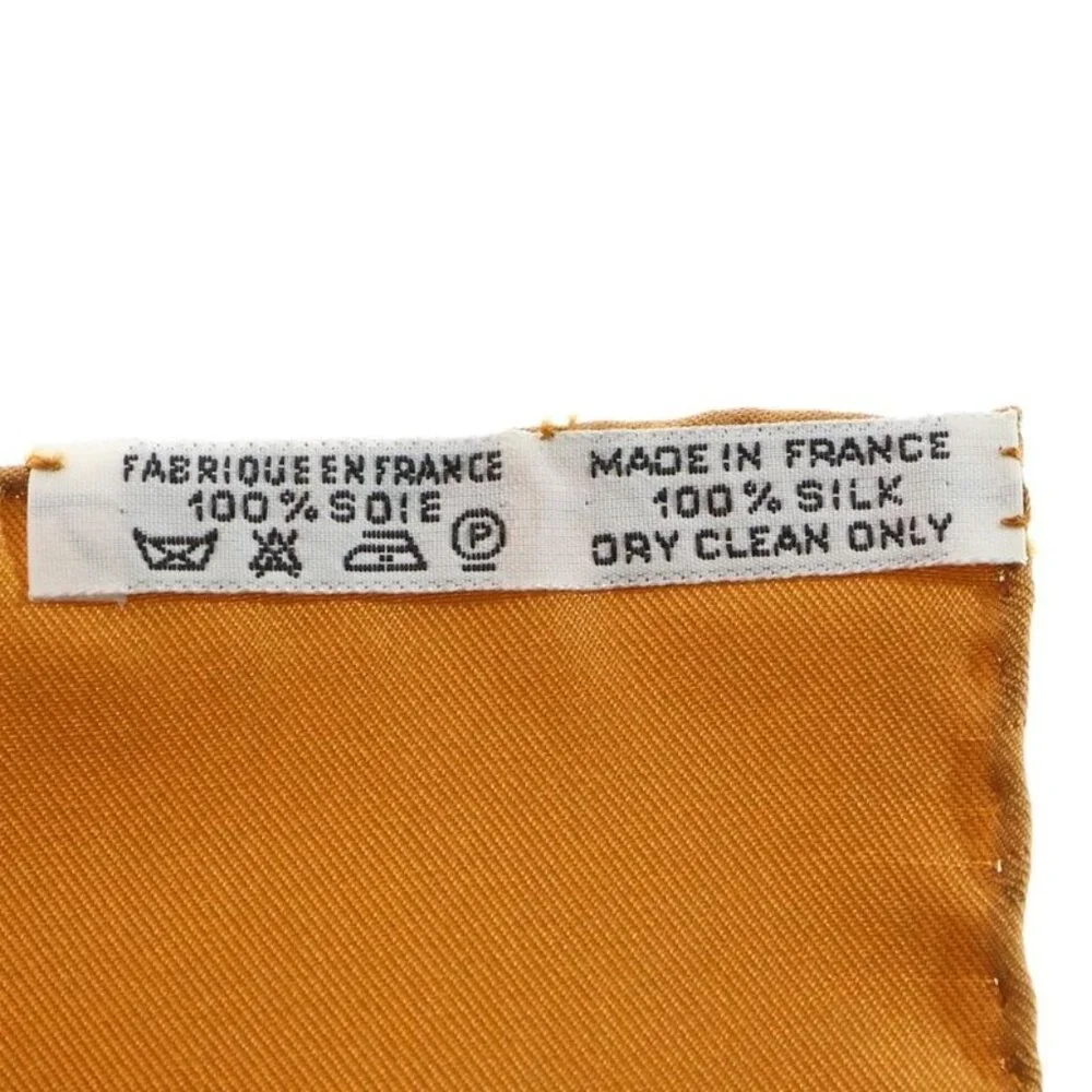 Hermes Carre 90 Au Son du Tam Silk Scarf Brown - Picture 5 of 6